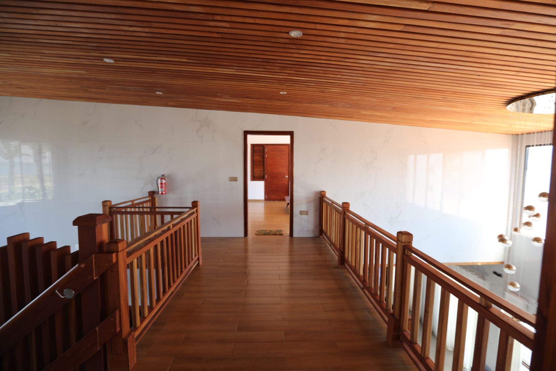 The upstairs landing