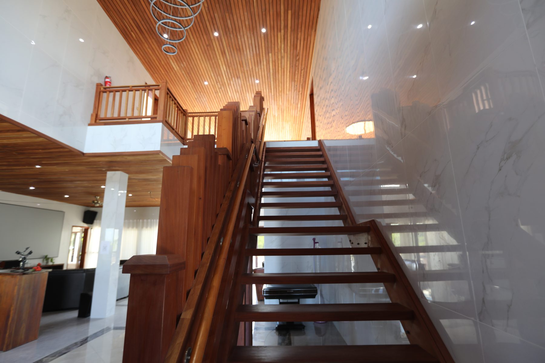 The timber staircase