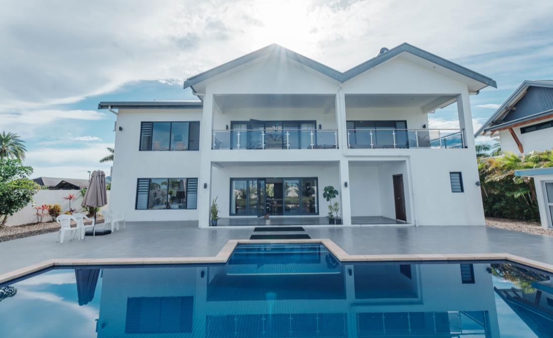 Villa 102's private pool and rear terrace